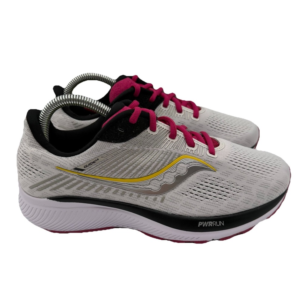 Saucony Guide 14 Running Shoes Womens 8 WIDE‎ Grey Black Sneakers NO INSOLES